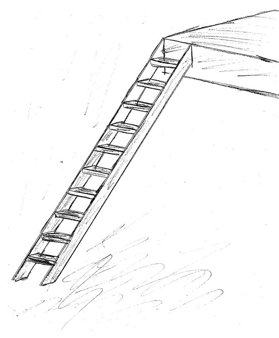 esquisse de l'escalier